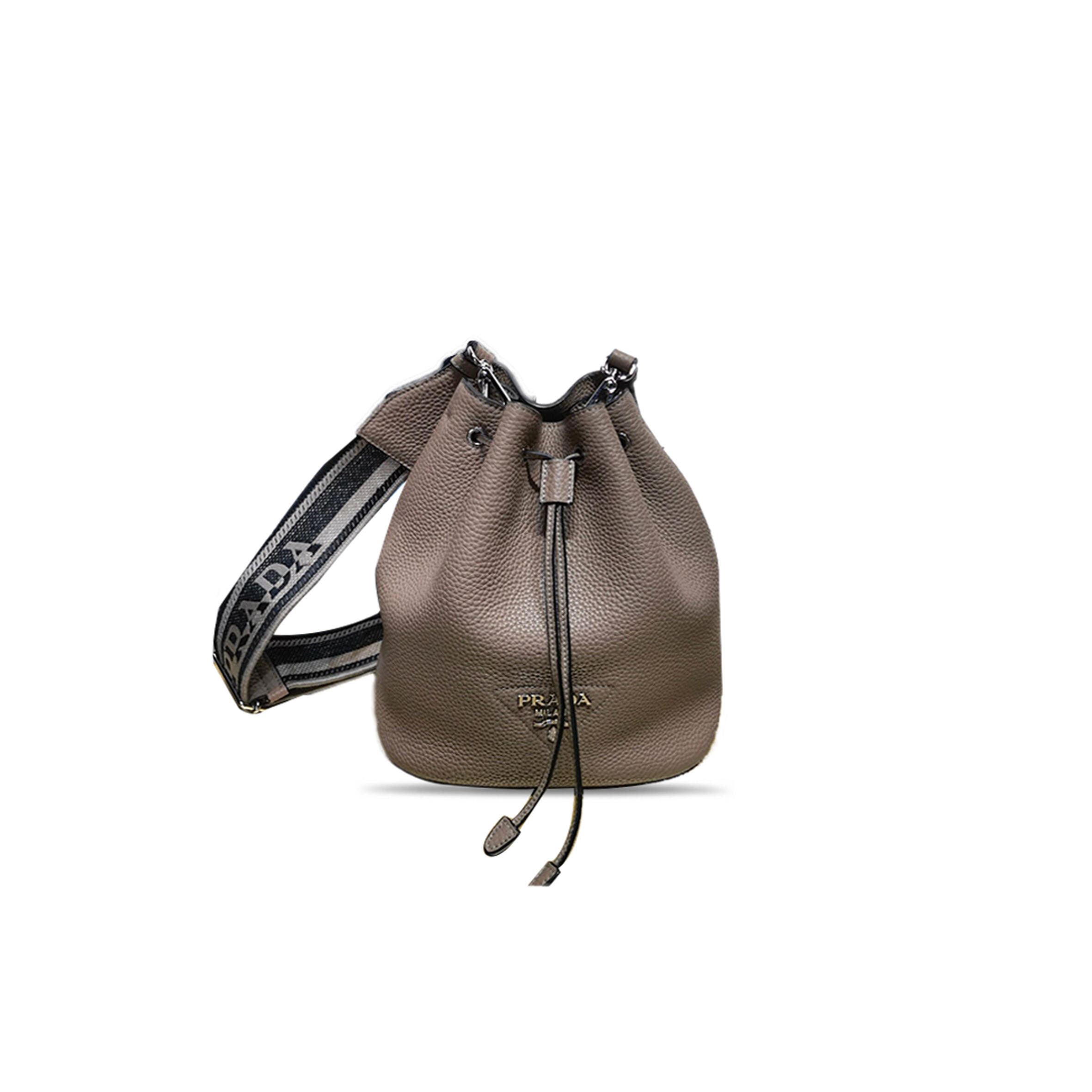 PRADA VITELLO DAINO SOFT BUCKET BAG 1BE060 (25*20*14cm) 